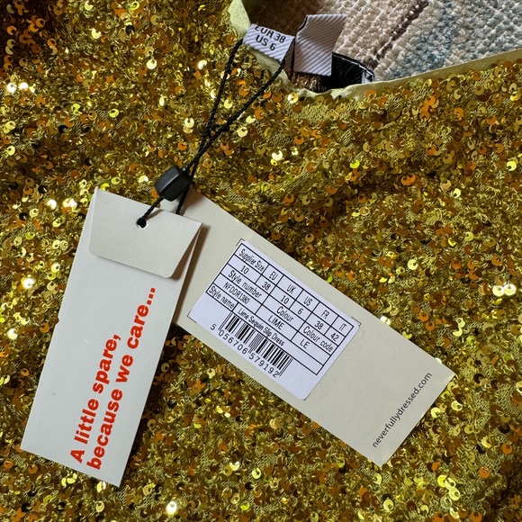 Never Fully Dressed Green Sequence Dress size 6 - Picture 3 of 8